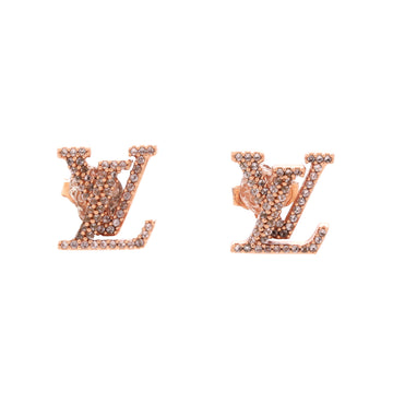 Louis Vuitton LV Iconic Stud Earrings Metal with Crystals