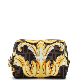 Fendi x Versace Fendace Cosmetic Case Printed Zucca Nylon Small