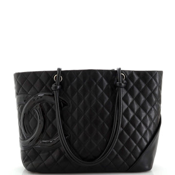 Chanel Cambon Tote Quilted Leather Large