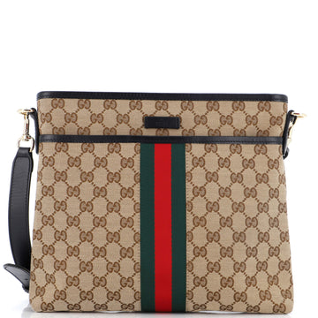 Gucci Web Messenger Bag GG Canvas Medium
