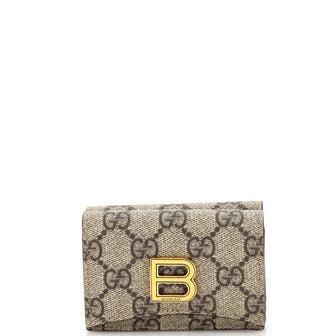 Gucci x Balenciaga The Hacker Project Trifold Wallet GG Coated Canvas Compact