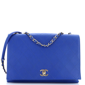 Chanel 3 Compartment Flap Bag Quilted Calfskin Large