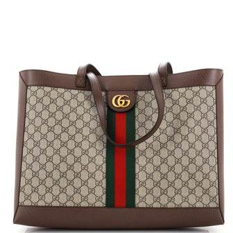Gucci Ophidia Soft Open Tote GG Coated Canvas East West