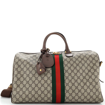 Gucci Ophidia Carry On Duffle Bag GG Coated Canvas Medium