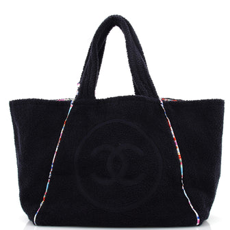 Chanel Reversible CC Tote Terry Cloth and Printed Nylon