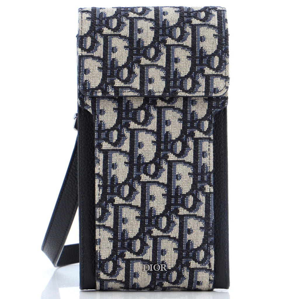 Christian Dior Phone Case Pouch Oblique Canvas Blue 25859058 Christian Dior Phone Case Pouch Oblique Canvas Blue 25859058