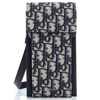 Christian Dior Phone Case Pouch Oblique Canvas Blue 25859058 Christian Dior Phone Case Pouch Oblique Canvas Blue 25859058