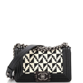 Chanel Boy Flap Bag Woven Calfskin Small