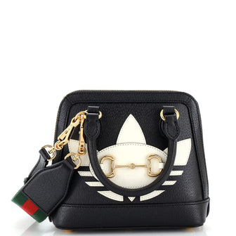 Gucci x Adidas Horsebit 1955 Top Handle Bag Leather with Applique Mini