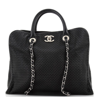 Chanel Up In The Air Convertible Tote Perforated Leather