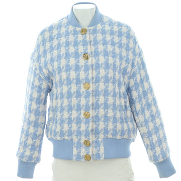 Balmain Women's Houndstooth Bomber Jacket Tweed