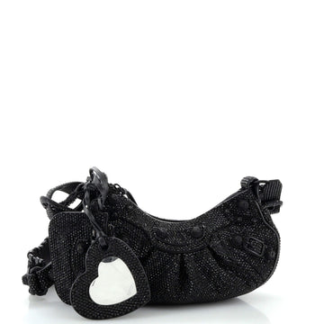 Balenciaga Le Cagole Giant Studs Shoulder Bag Rhinestones XS