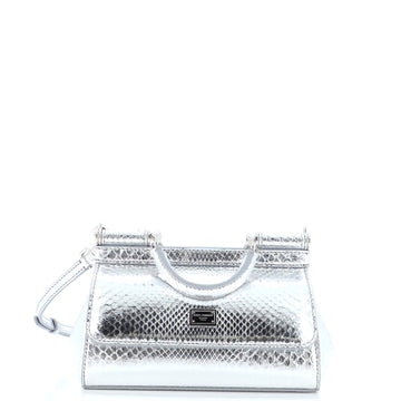 Dolce & Gabbana East West Miss Sicily Bag Python Small