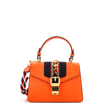 Gucci Sylvie Top Handle Bag Leather Mini
