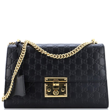 Gucci Padlock Shoulder Bag Guccissima Leather Medium