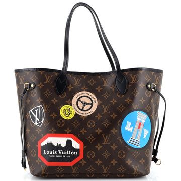 Louis Vuitton Neverfull NM Tote Limited Edition World Tour Monogram Canvas MM