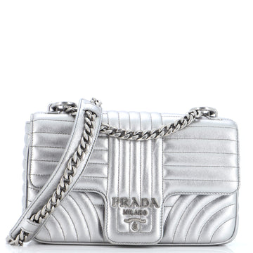 Prada Chain Flap Shoulder Bag Diagramme Quilted Leather Medium