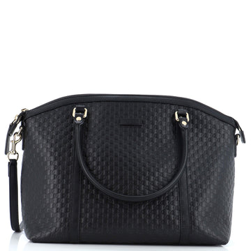 Gucci Britt Convertible Dome Satchel (Outlet) Microguccissima Leather Medium