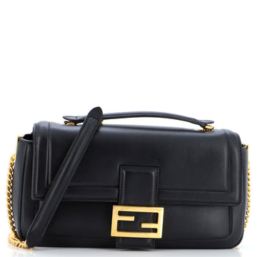 Fendi Baguette Chain Bag Leather Medium