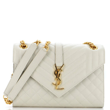 Saint Laurent Classic Monogram Envelope Satchel Mixed Matelasse Leather Medium