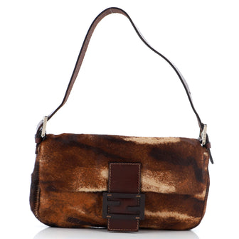 Fendi Baguette Bag Printed Pony Hair