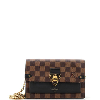 Louis Vuitton Vavin Chain Wallet NM Damier with Leather