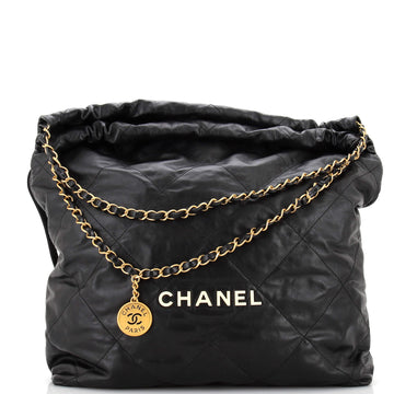 Chanel 22 Chain Hobo Quilted Calfskin Large