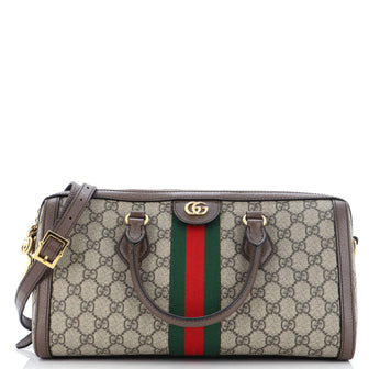 Gucci Ophidia Boston Bag GG Coated Canvas Medium