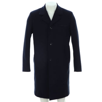 Louis Vuitton Men's Flower Embossed Coat Wool Blend