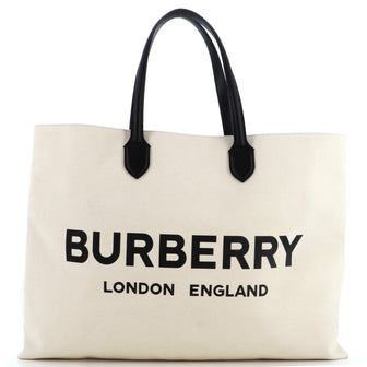 Burberry Lewes Logo Tote Canvas XL