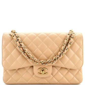 Chanel Classic Double Flap Bag Quilted Caviar Jumbo