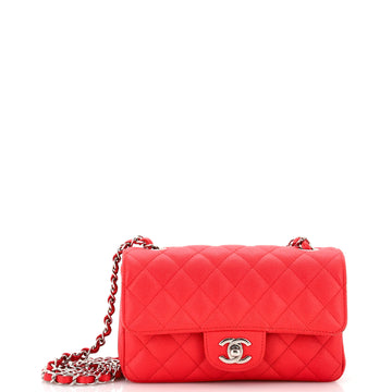 Chanel Classic Single Flap Bag Quilted Caviar Mini