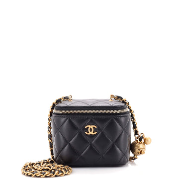 Chanel Pearl Crush Vanity Case with Chain Quilted Lambskin Mini
