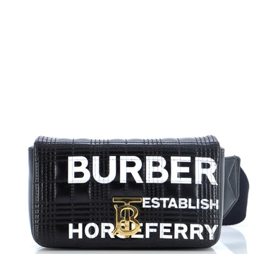 Burberry Lola Bum Bag Quilted Printed Coated Canvas