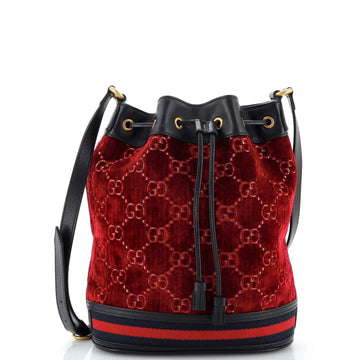 Gucci Bucket Bag GG Velvet Medium