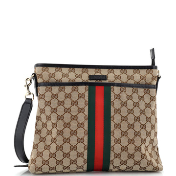 Gucci Front Pocket Web Messenger GG Canvas Small