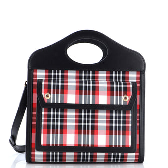 Burberry Pocket Tote Printed Nylon with Leather Mini