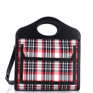 Burberry Pocket Tote Printed Nylon with Leather Mini