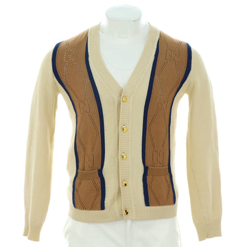 Gucci Men's GG Stripe Cardigan Cotton