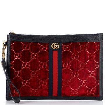 Gucci Ophidia Zip Pouch GG Velvet Large