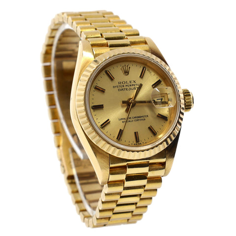 Rolex Oyster Perpetual President Datejust Automatic Watch Yellow Gold