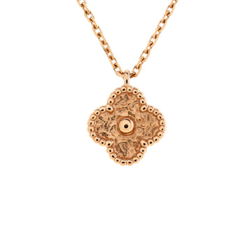 Van Cleef & Arpels Sweet Alhambra Pendant Necklace 18K Rose Gold