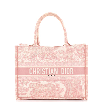 Christian Dior Book Tote Embroidered Canvas Medium