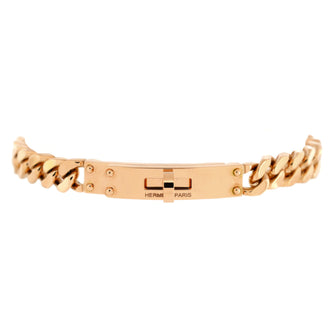 Hermes Kelly Gourmette Bracelet 18K Rose Gold Very Small