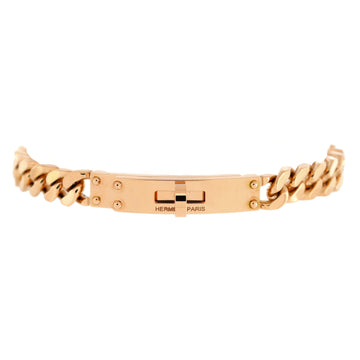 Hermes Kelly Gourmette Bracelet 18K Rose Gold Very Small