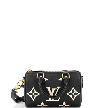 Louis Vuitton Speedy Bandouliere NM Bag Bicolor Monogram Empreinte Giant Nano
