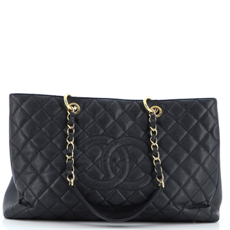 Chanel Grand Shopping Tote Quilted Caviar XL