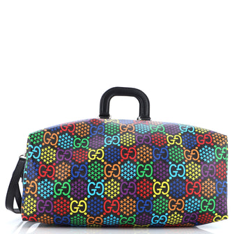 Gucci Convertible Duffle Backpack Psychedelic Print GG Coated Canvas Medium
