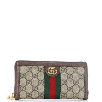 Gucci Ophidia Zip Around Wallet GG Coated Canvas