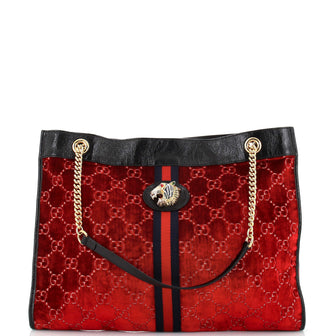 Gucci Rajah Chain Tote GG Velvet Large